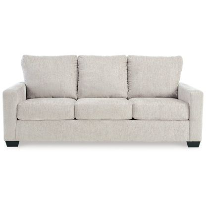 Canapé-lit Anise avec lit gigogne Queen Size, polyester blanc neige