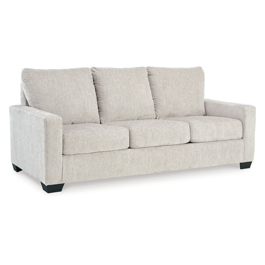 Canapé-lit Anise avec lit gigogne Queen Size, polyester blanc neige
