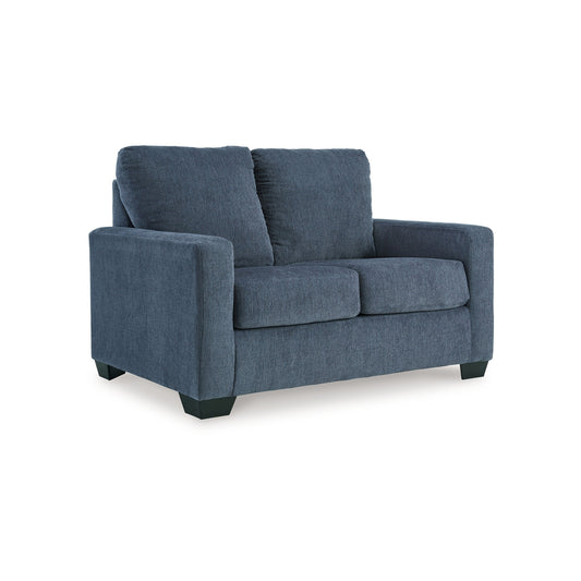 Canapé-lit Anise avec lit gigogne simple, polyester bleu marine