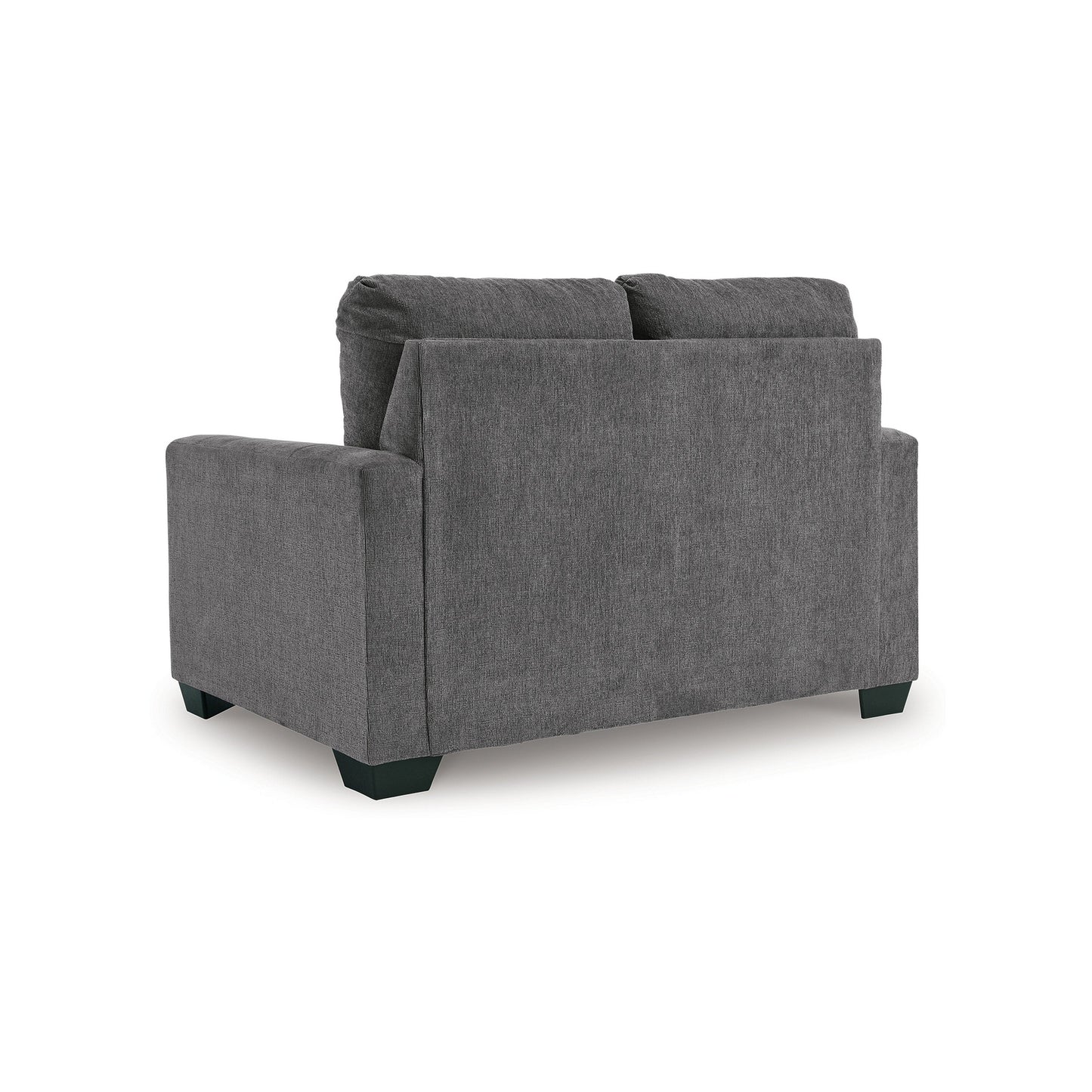 Canapé-lit Anise avec lit gigogne simple, polyester gris étain