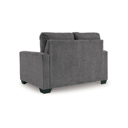Canapé-lit Anise avec lit gigogne simple, polyester gris étain