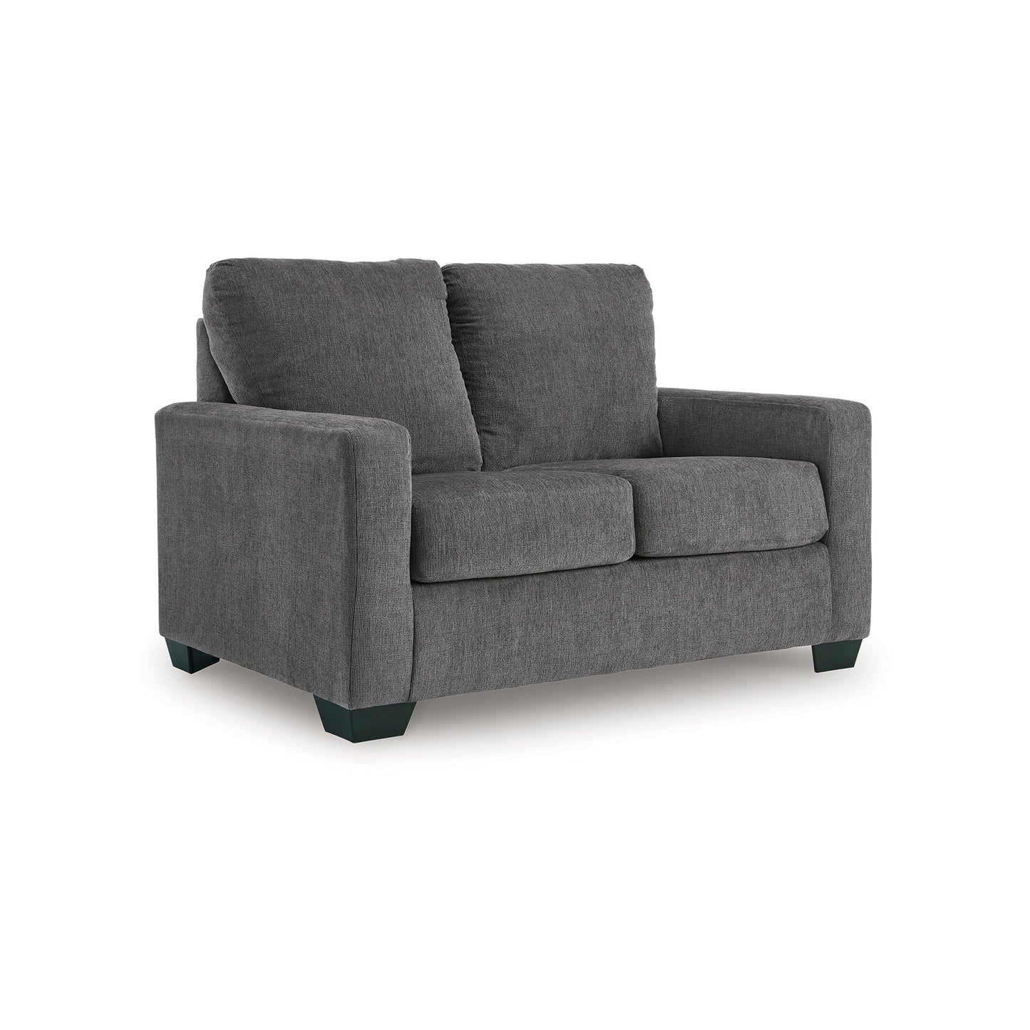 Canapé-lit Anise avec lit gigogne simple, polyester gris étain