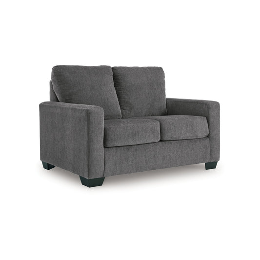 Canapé-lit Anise avec lit gigogne simple, polyester gris étain