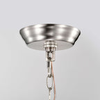 Lustre tambour Anita avec prisme en verre transparent