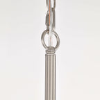 Lustre tambour Anita avec prisme en verre transparent