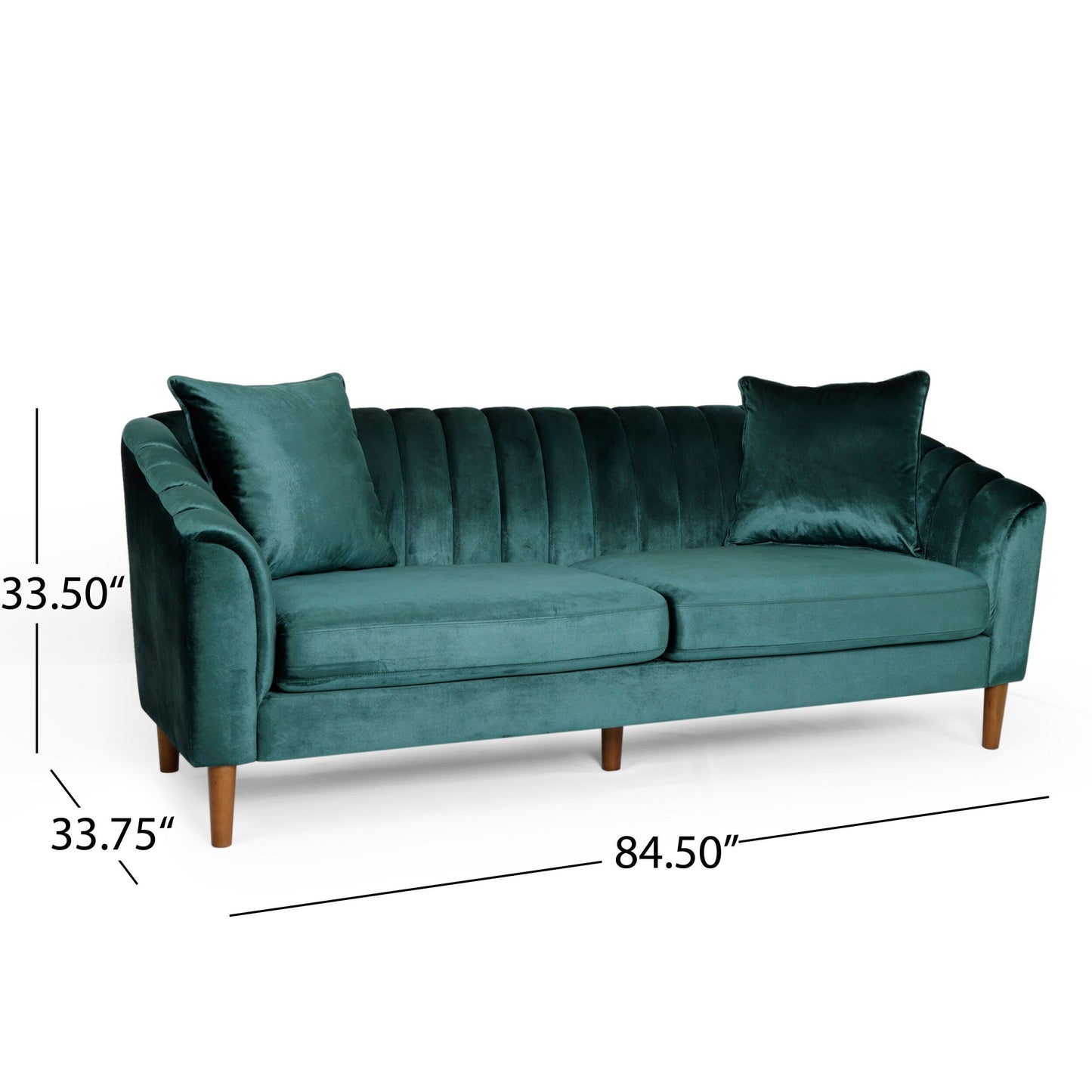Canapé 3 places contemporain en velours Ansonia par Christopher Knight Home