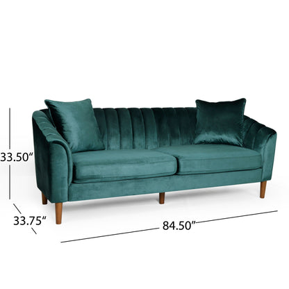 Canapé 3 places contemporain en velours Ansonia par Christopher Knight Home