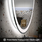 Miroir de courtoisie rond sans cadre, antibuée, éclairé par LED et à intensité variable