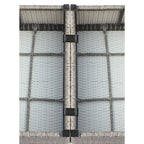 Ensemble de canapés d'extérieur LSI 10 pièces Sunbrella bleu marine avec coussins