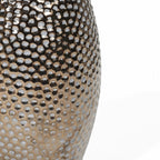 Grand vase en terre cuite antique à fossettes dorées (simple)