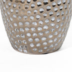 Grand vase en terre cuite antique à fossettes dorées (simple)