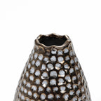 Grand vase en terre cuite antique à fossettes dorées (simple)