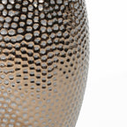 Grand vase en terre cuite antique à fossettes dorées (simple)