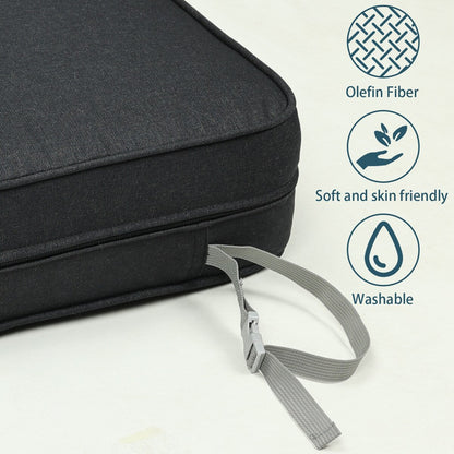Ensemble de 2 coussins de siège profonds pour meubles de patio Aoodor 24 x 24