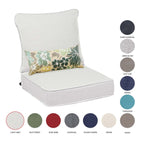 Ensemble de 2 coussins de siège profonds pour meubles de patio Aoodor 24 x 24