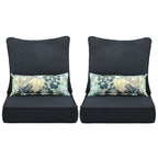 Ensemble de 2 coussins de siège profonds pour meubles de patio Aoodor 24 x 24