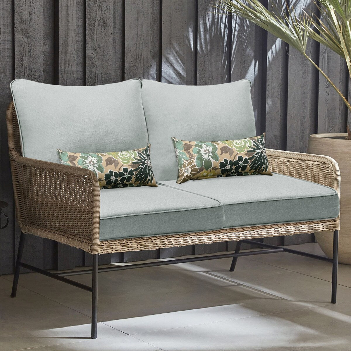 Ensemble de 2 coussins de siège profonds pour meubles de patio Aoodor 24 x 24