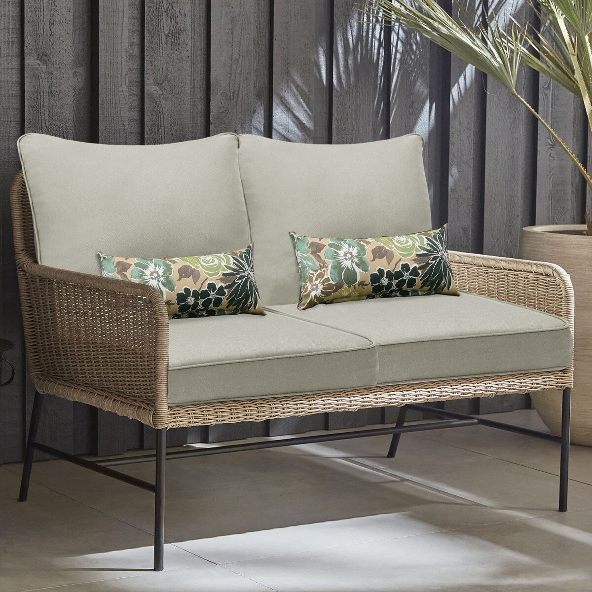 Ensemble de 2 coussins de siège profonds pour meubles de patio Aoodor 24 x 24