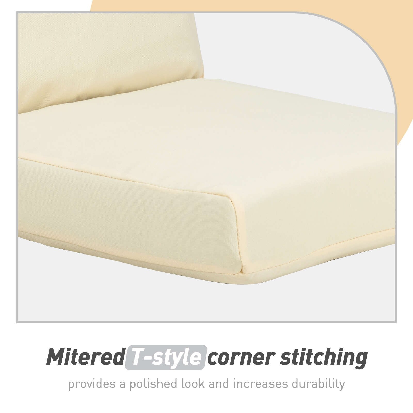 Aoodor Patio High Back Chair Cushions Set of 4, 46x21x4 Inches(Only Cushions)