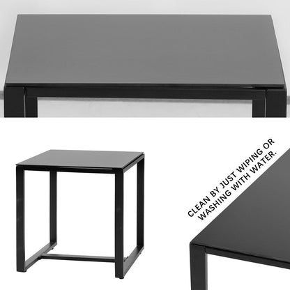 Ensemble de meubles de jardin Aoodor 3 pièces – Chaises d'extérieur en rotin avec table et canapé, coussins inclus – N/A