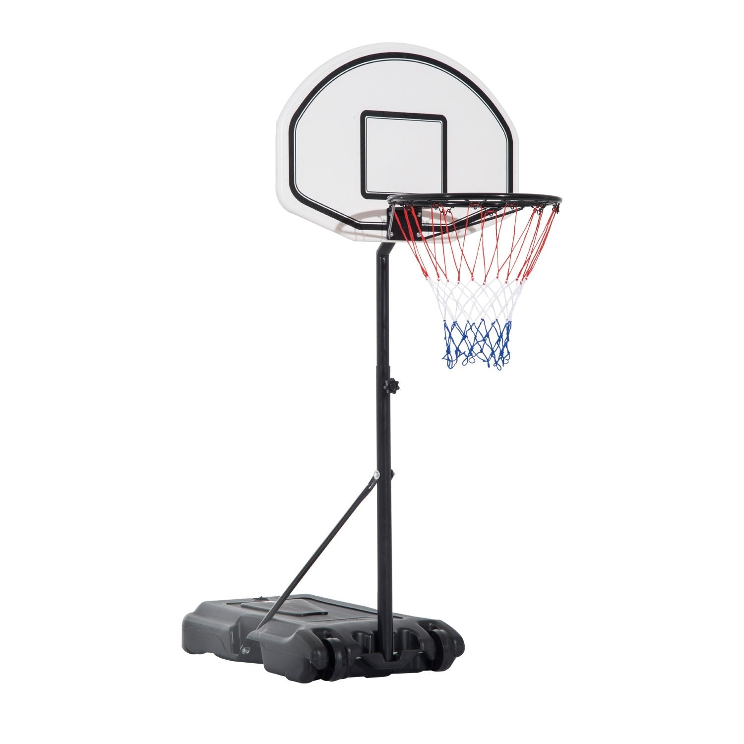 Panier de basket-ball portable Aosom pour piscine, panneau arrière de 76 cm, hauteur télescopique et construction toutes saisons