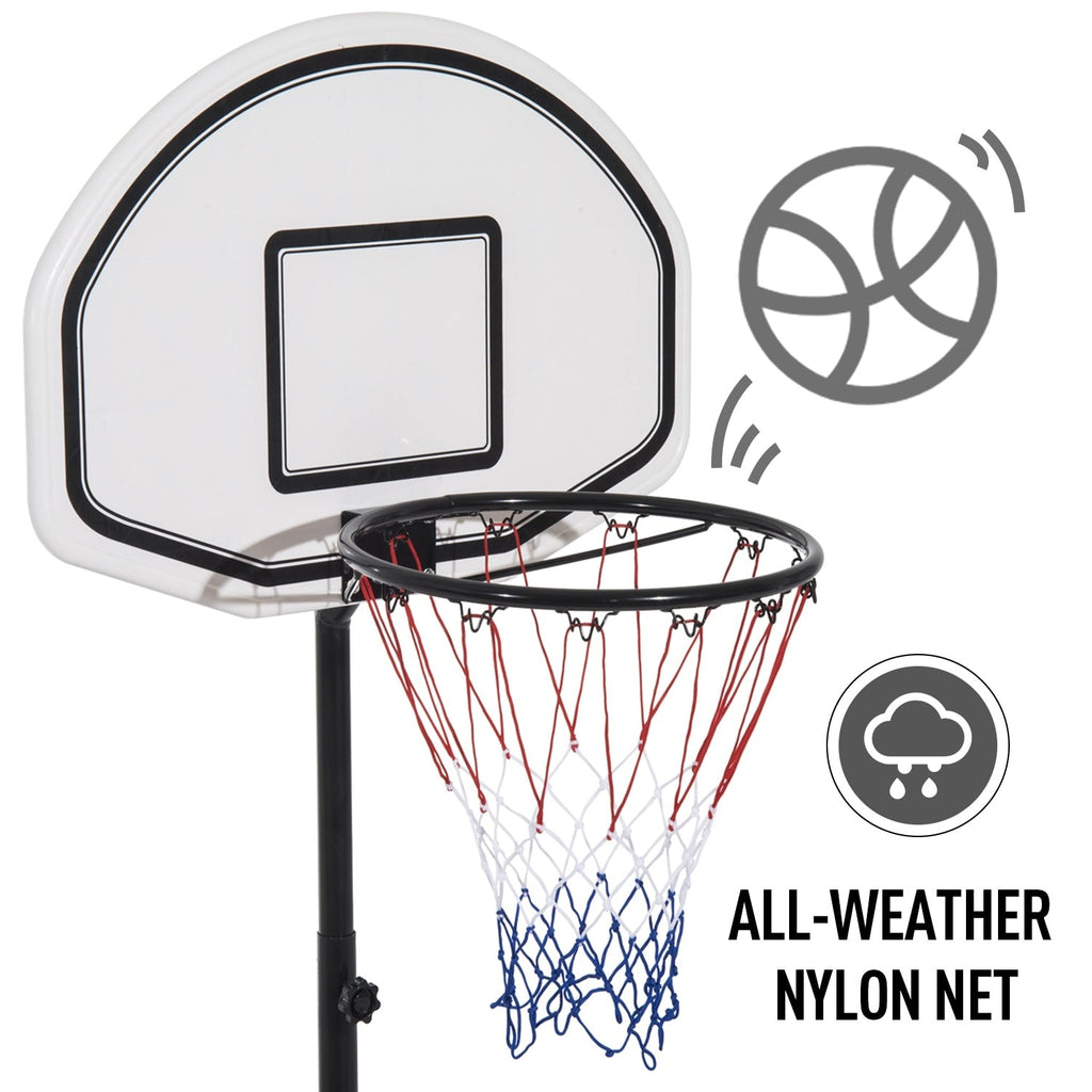 Panier de basket-ball portable Aosom pour piscine, panneau arrière de 76 cm, hauteur télescopique et construction toutes saisons
