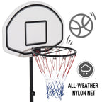Panier de basket-ball portable Aosom pour piscine, panneau arrière de 76 cm, hauteur télescopique et construction toutes saisons
