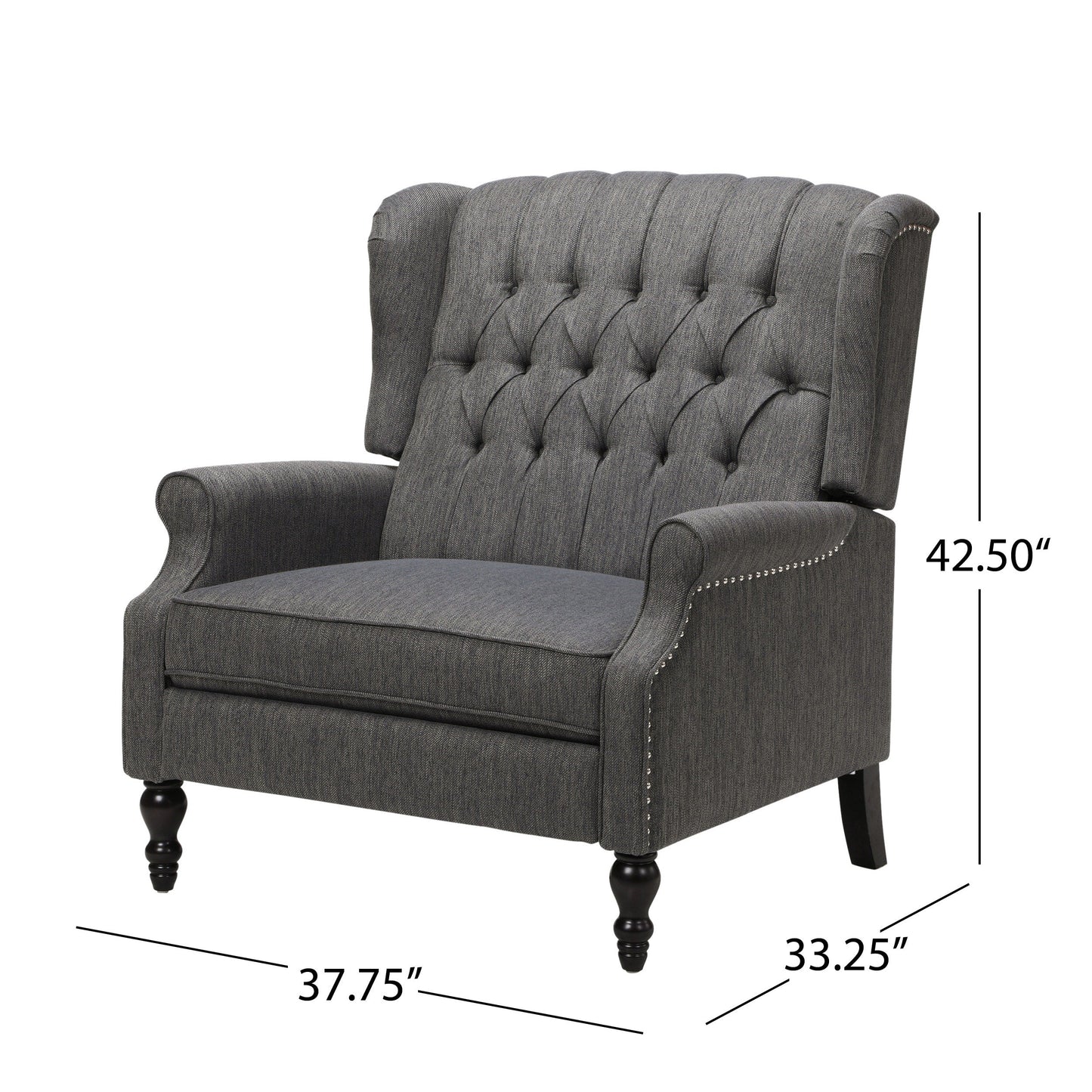 Fauteuil inclinable capitonné surdimensionné Apaloosa en tissu par Christopher Knight Home