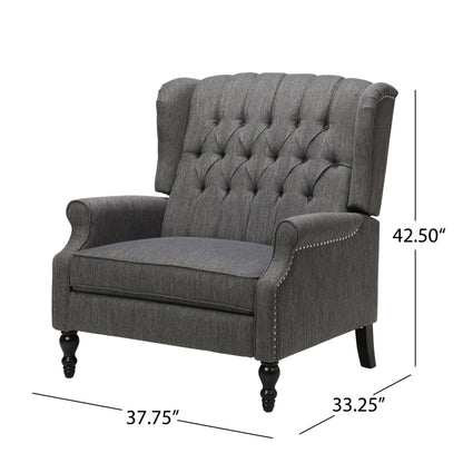 Fauteuil inclinable capitonné surdimensionné Apaloosa en tissu par Christopher Knight Home