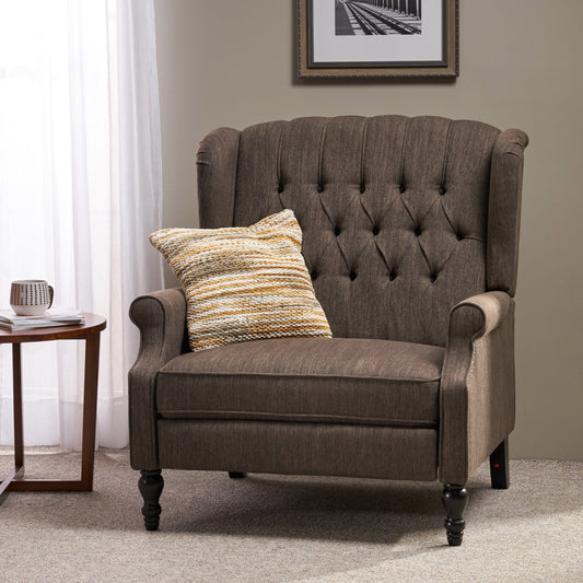 Fauteuil inclinable capitonné surdimensionné Apaloosa en tissu par Christopher Knight Home