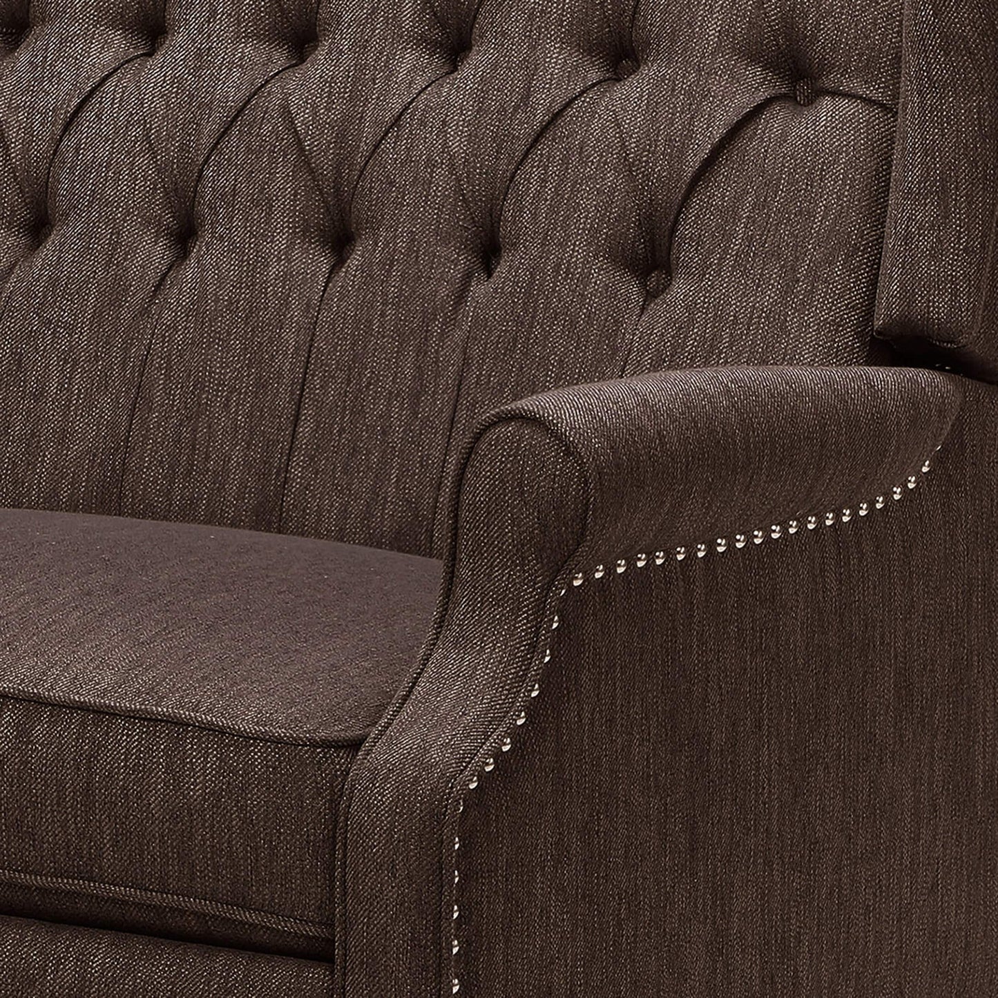 Fauteuil inclinable capitonné surdimensionné Apaloosa en tissu par Christopher Knight Home