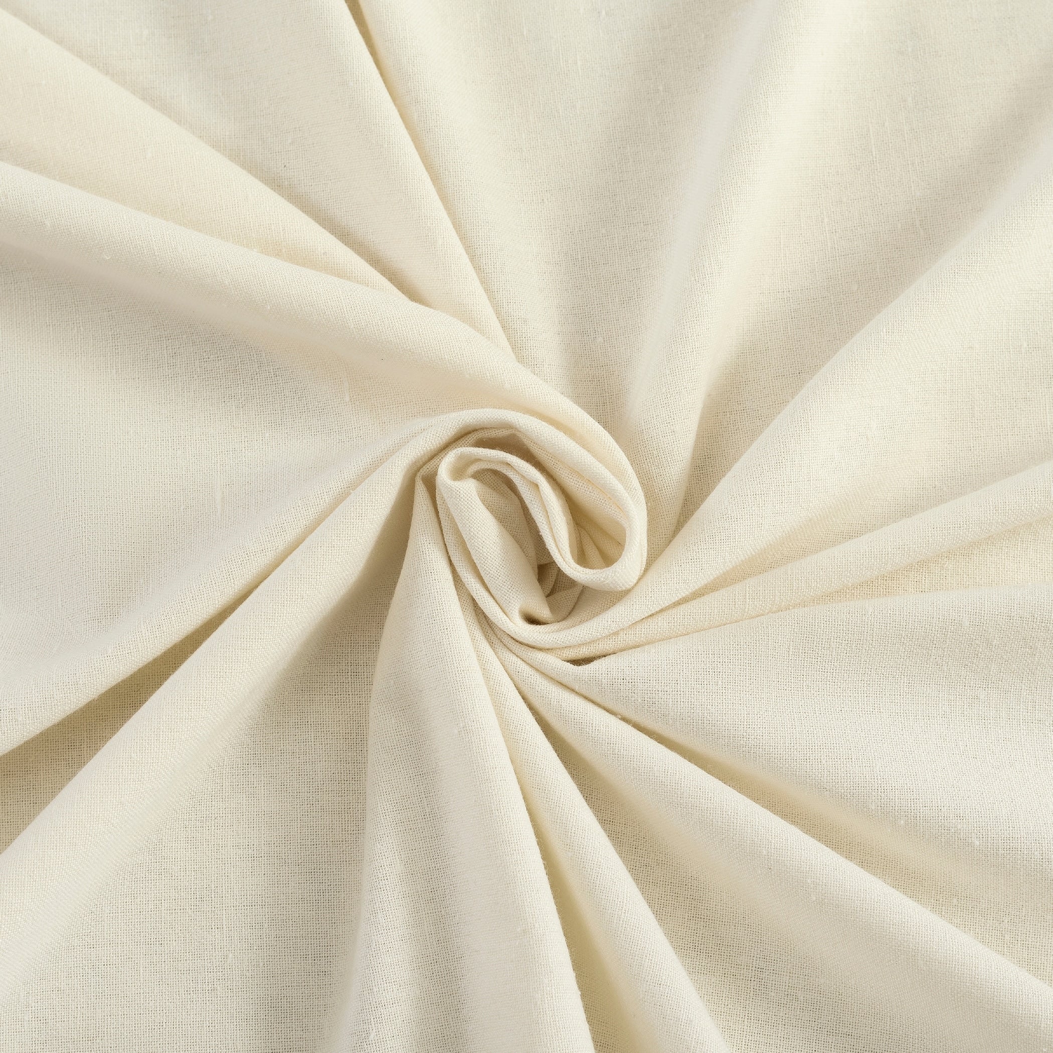 Rideau à pattes boutonnées Archaeo en mélange de coton, panneau simple