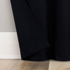 Rideau à pattes boutonnées Archaeo en mélange de coton, panneau simple