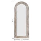 Miroir rustique en bois vieilli Dovelina, miroir de sol pleine longueur