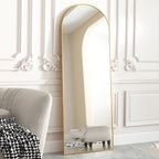Miroir de sol arqué pleine longueur Miroir sur pied intégral Décoration murale