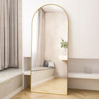 Miroir de sol arqué pleine longueur Miroir sur pied intégral Décoration murale
