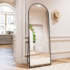 Miroir de sol arqué pleine longueur Miroir sur pied intégral Décoration murale