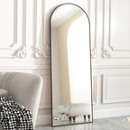 Miroir de sol arqué pleine longueur Miroir sur pied intégral Décoration murale