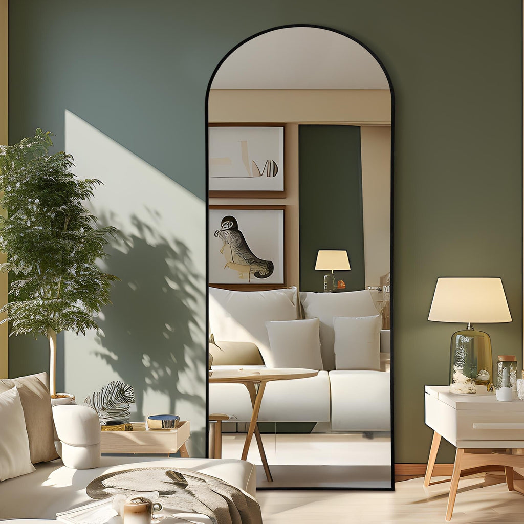 Miroir mural sur pied arqué Dovelina