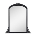 Miroir de sol sculpté en bois massif de forme arquée sur toute la longueur