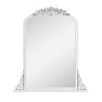 Miroir de sol sculpté en bois massif de forme arquée sur toute la longueur