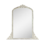 Miroir de sol sculpté en bois massif de forme arquée sur toute la longueur