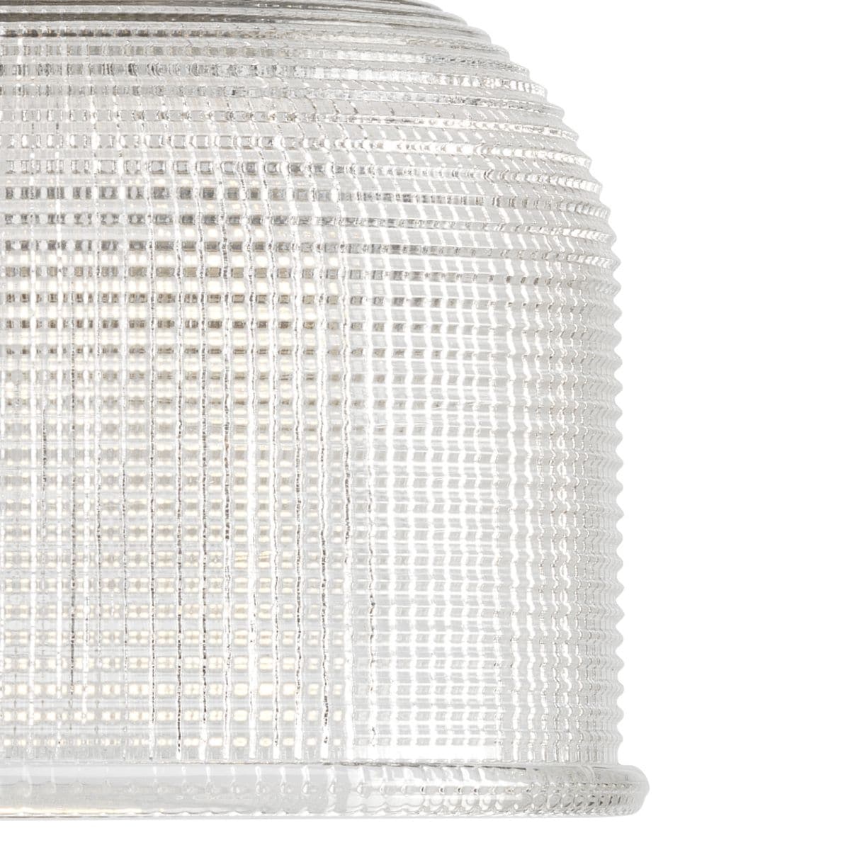 Luminaire de salle de bain côtier à trois lumières, collection Archie, en chrome poli, verre prismatique transparent double - 8,75 x 26,25 x 7,25