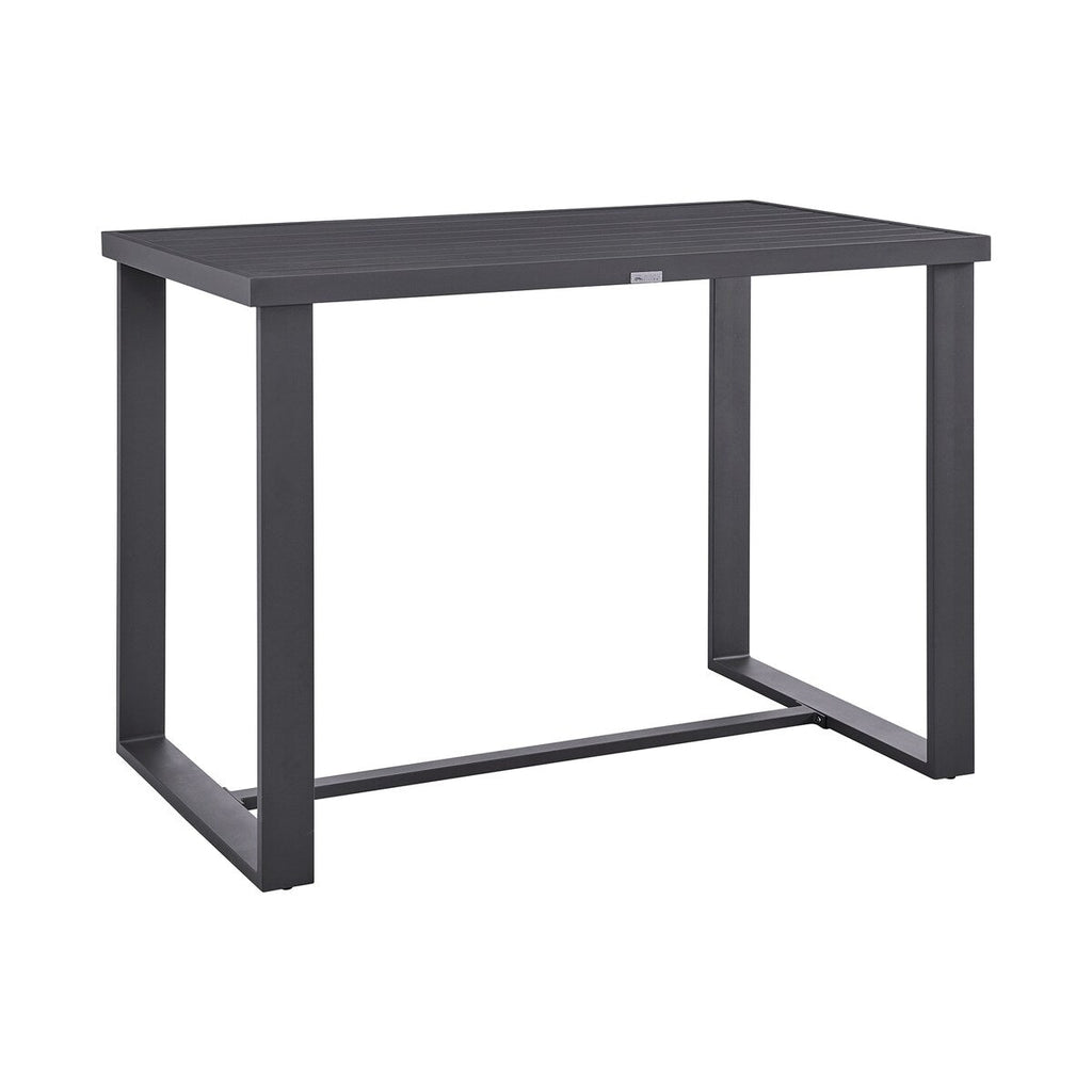 Ensemble de salle à manger d'extérieur Argiope en aluminium gris, 5 pièces, hauteur bar