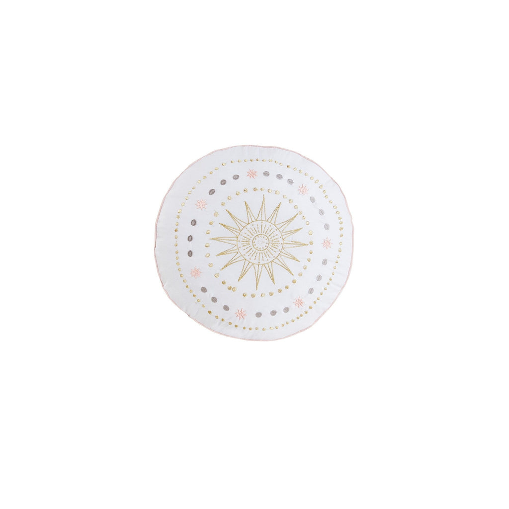 Parure de lit métallique avec coussin décoratif et motif ciel étoilé Ariella pour enfants au design intelligent