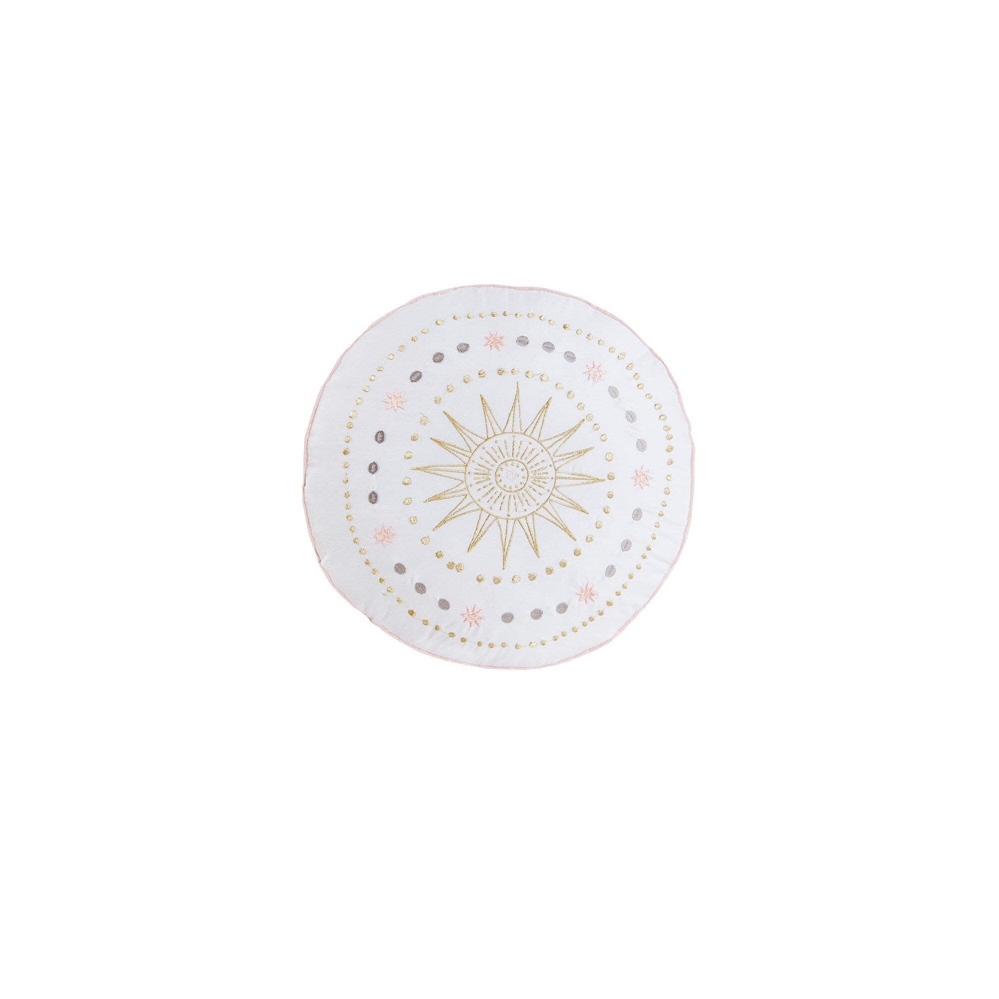 Parure de lit métallique avec coussin décoratif et motif ciel étoilé Ariella pour enfants au design intelligent