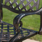 Ensemble de bar d'extérieur Arlana 5 pièces en aluminium avec trou pour parasol par Christopher Knight Home - N/A