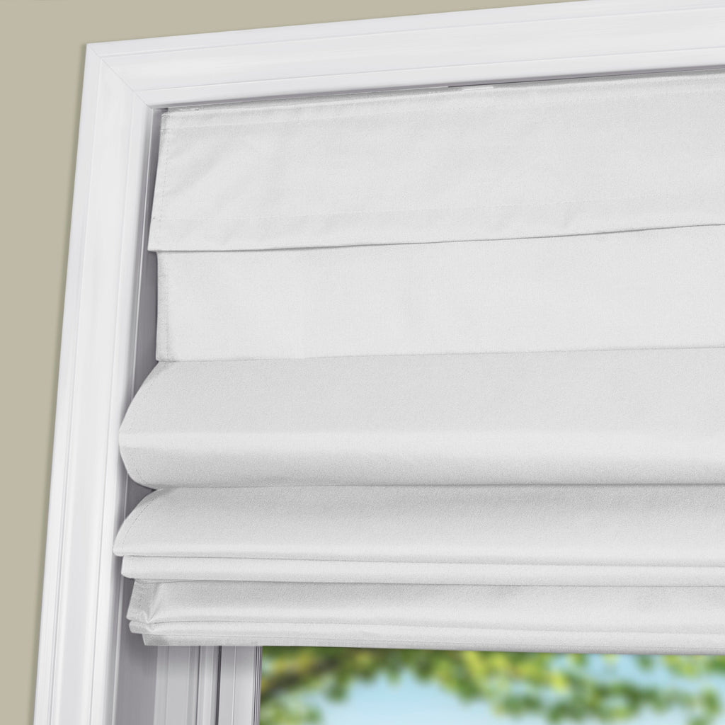 Stores romains Arlo blancs occultants sans fil en tissu