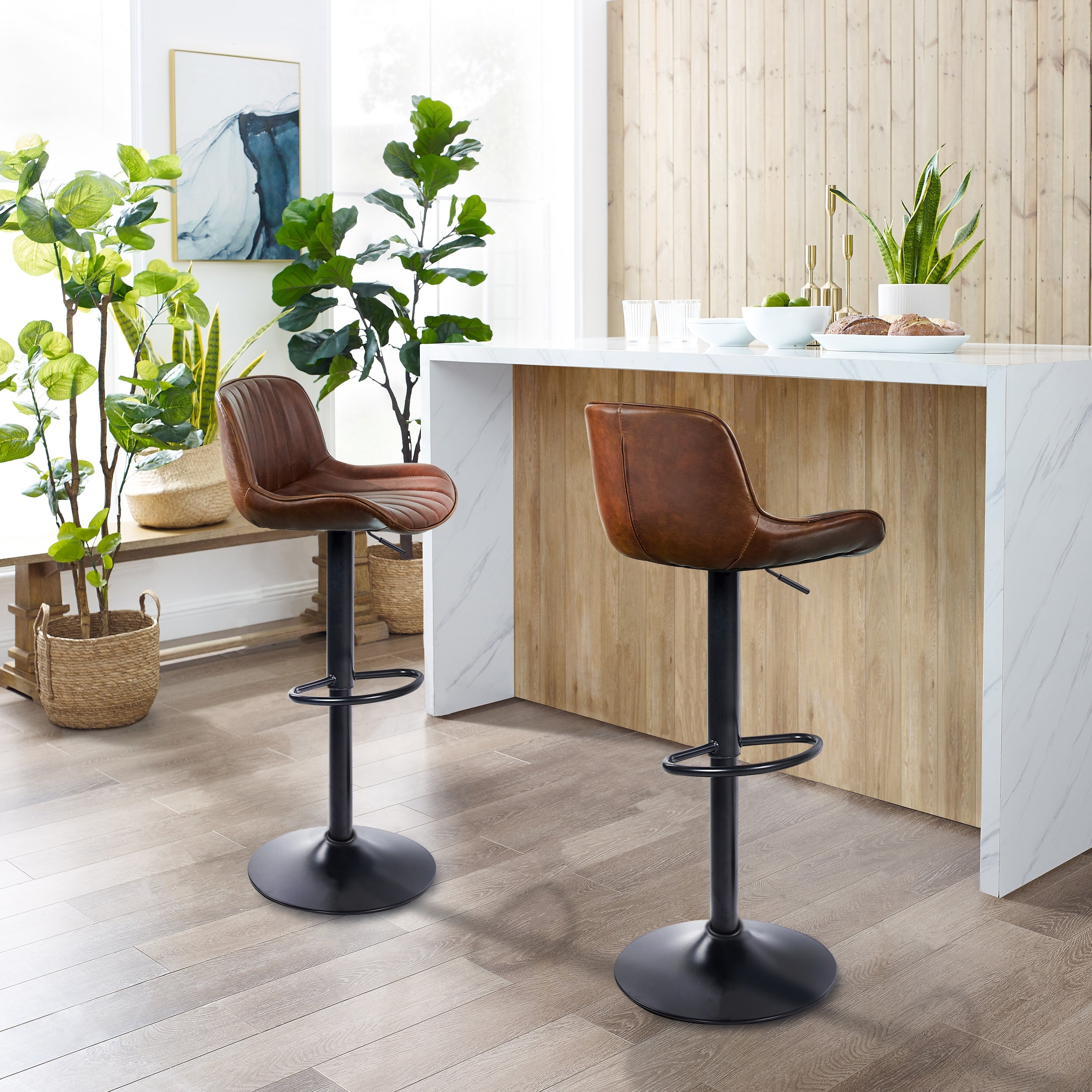 Tabouret de bar pivotant à hauteur réglable Art Leon, lot de 2