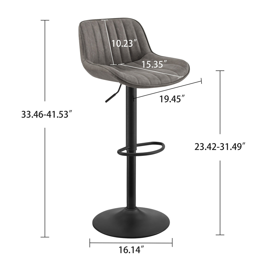 Tabouret de bar pivotant à hauteur réglable Art Leon, lot de 2